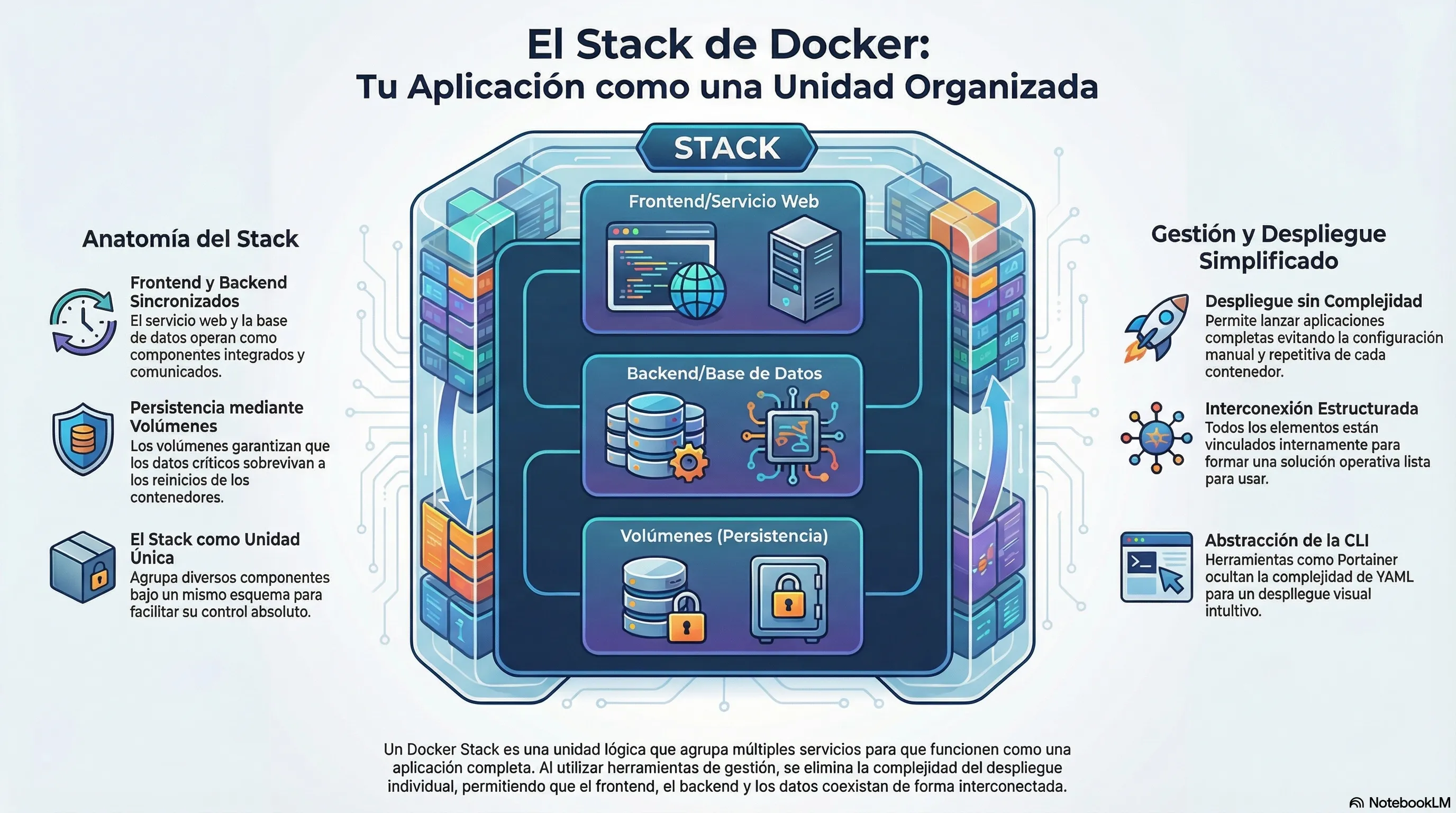 Esquema de un Stack de Docker organizado