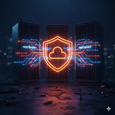 Escudo digital de Cloudflare protegiendo un servidor en un entorno neón
